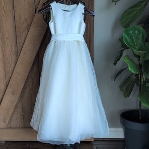 David's Bridal Ivory Kids Formal Dress